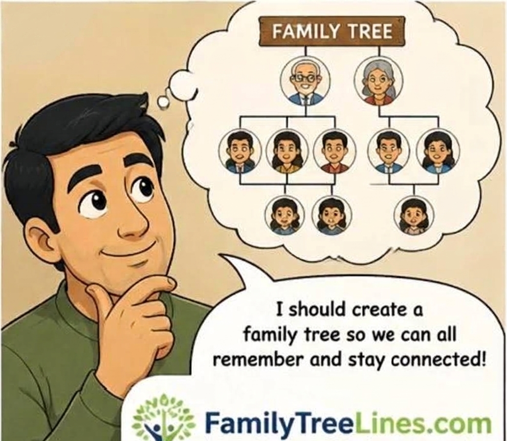 Father thinking of family tree app solution